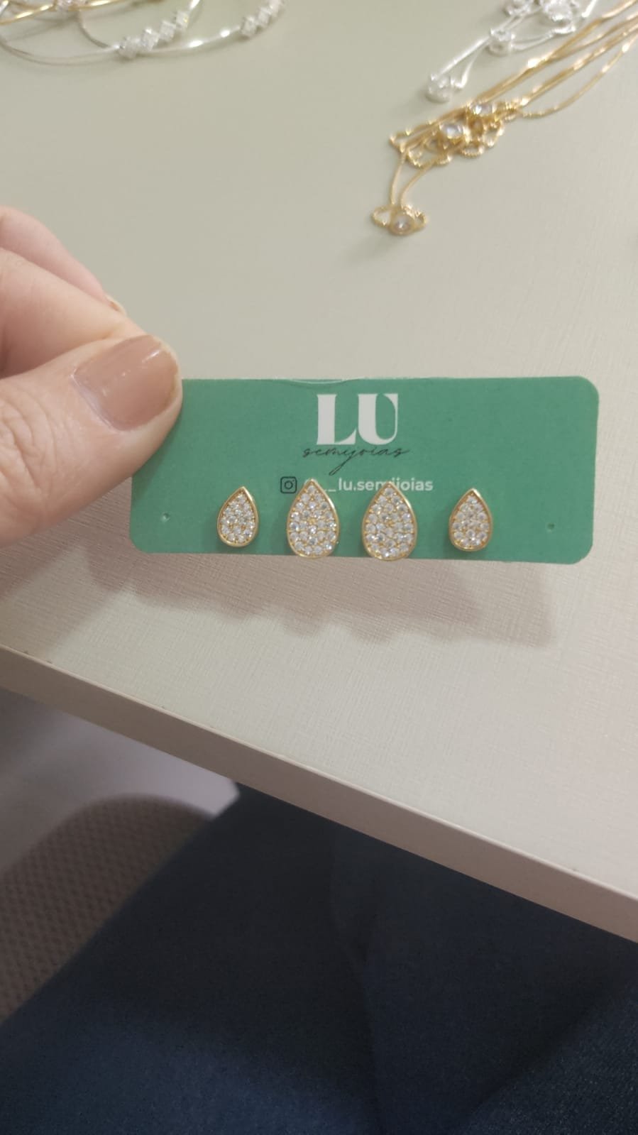 B.O duplinha gotas cravejadas