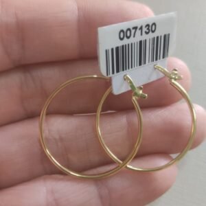 B.O argola fina média lisa click  BRUNA