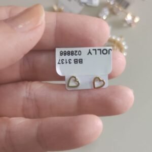 B.O coração vazado tarraxa bebê BRUNA