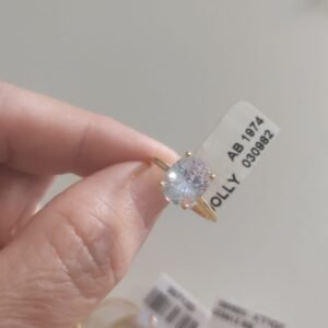 A.O solitario oval cristal 4 garras BRUNA