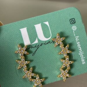 B.O ear cuff 4 estrelas cravejadas